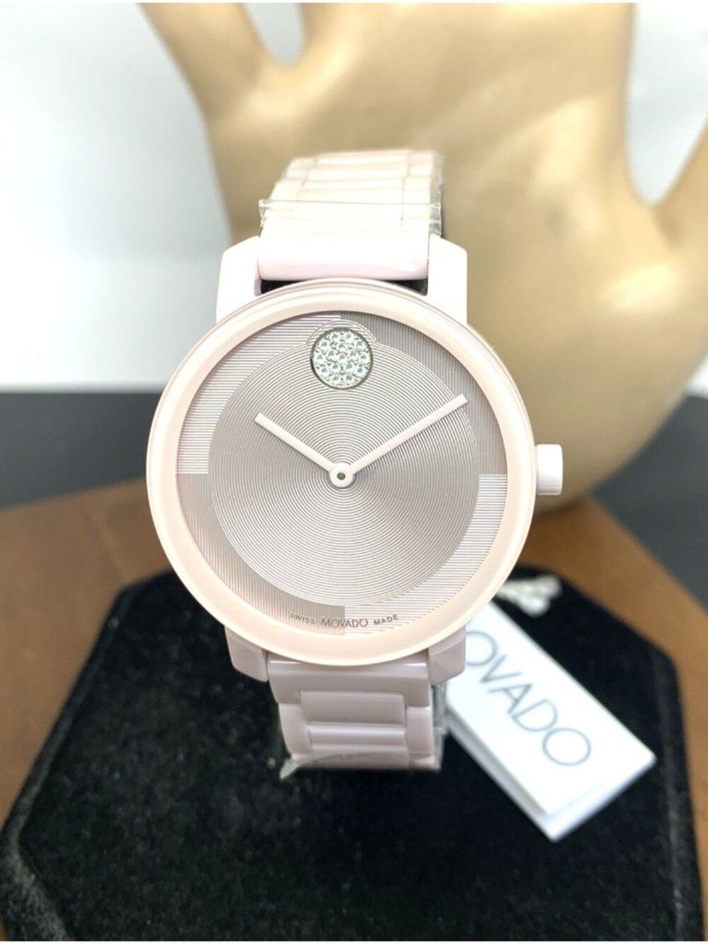 Movado Women's Watch 3601234 Bold Evolution 2.0 Swiss Quartz Pink Ceramic 34mm